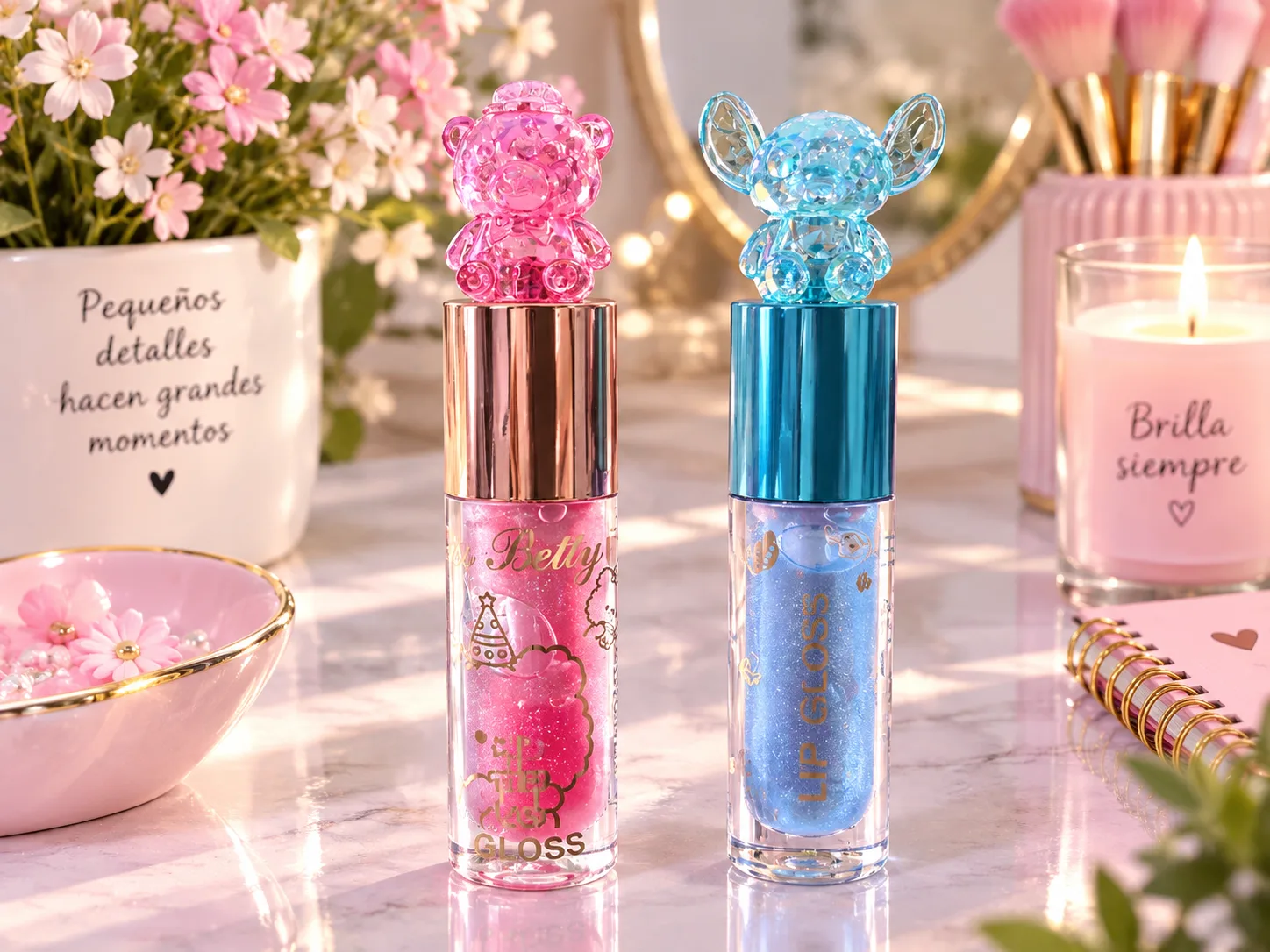 Brillo miss Betty y sweet tapa oso y Stitch