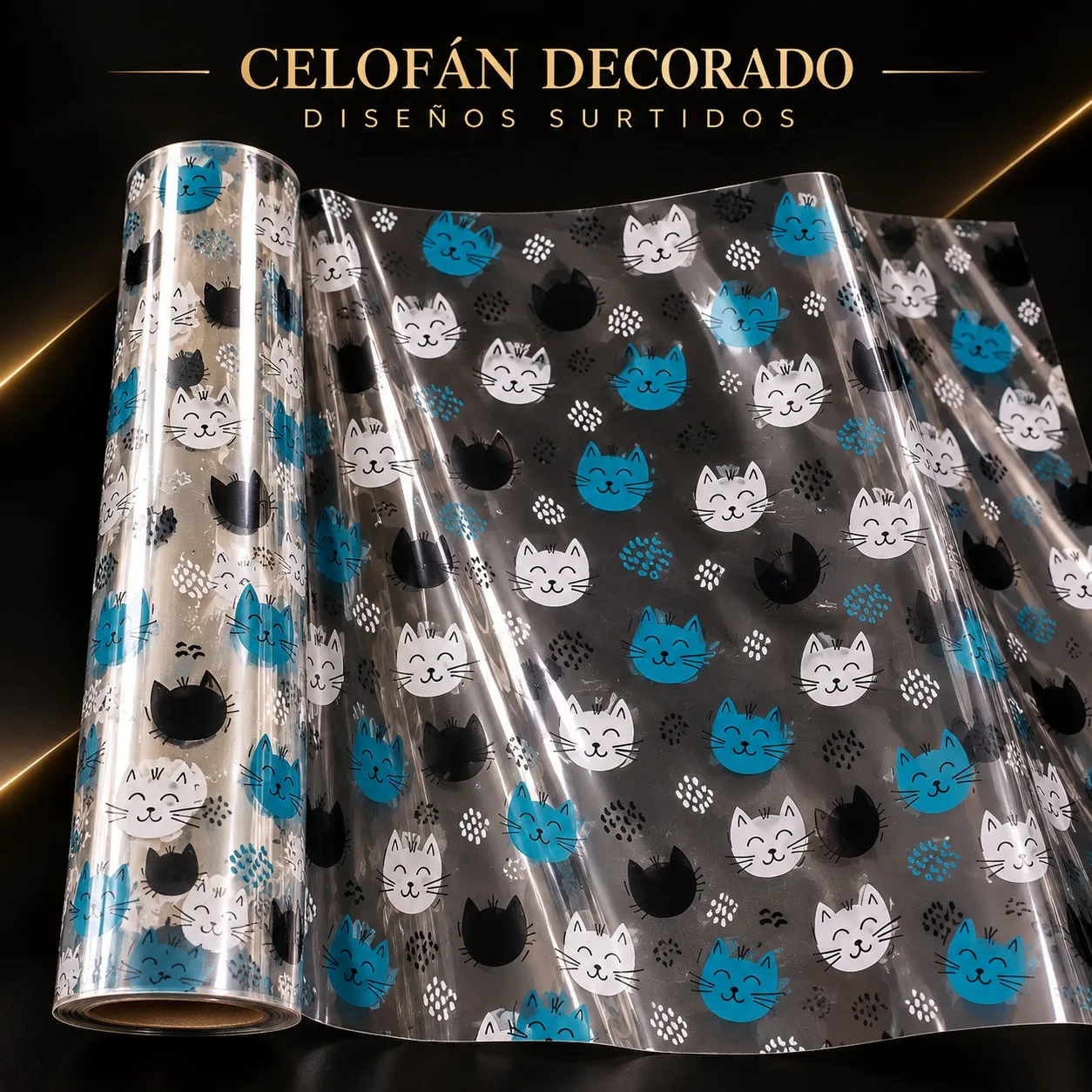 Papel celofán estampado con diseños surtidos — foto 1 de 2