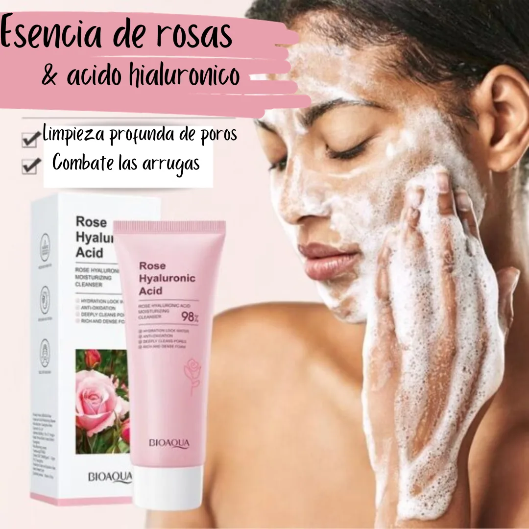 Jabón facial Acido hialurónico & Rosas Bioaqua
