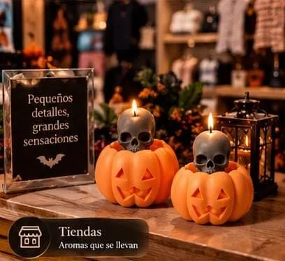 Pack Duo Velas de Calabaza + Cráneo x 2 — foto 4 de 5