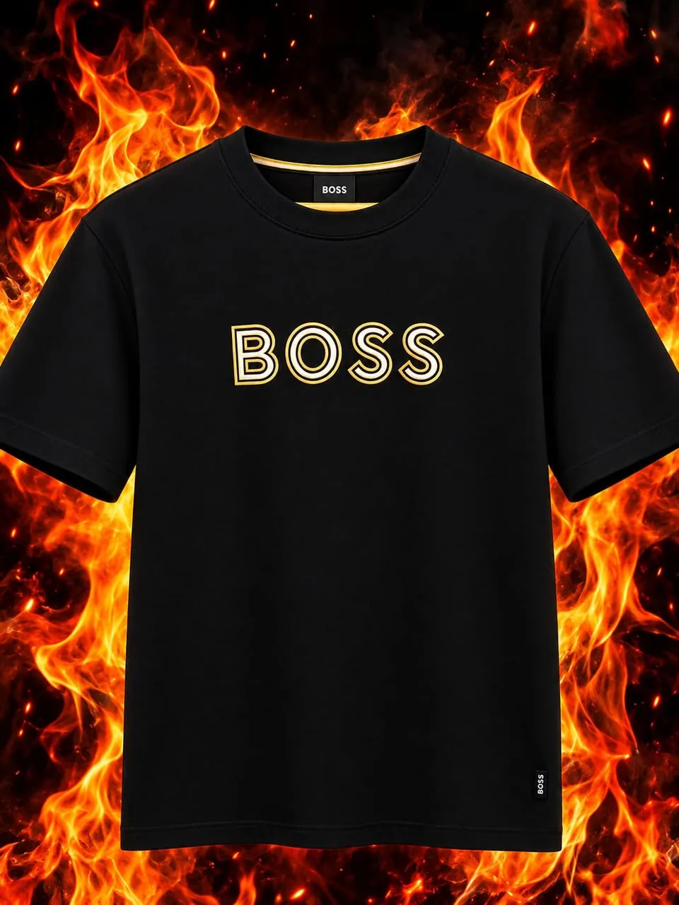 CAMISA NEGRO MARRON LETRAS