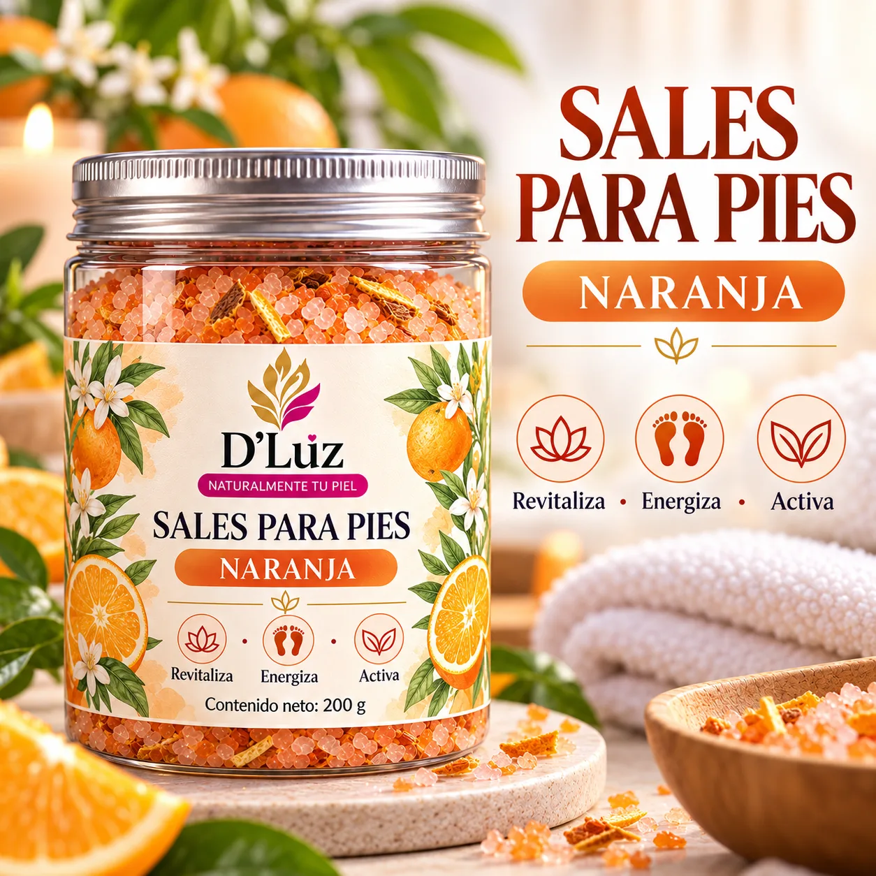 Sales para Pies D’Luz – Lavanda, Eucalipto y Naranja