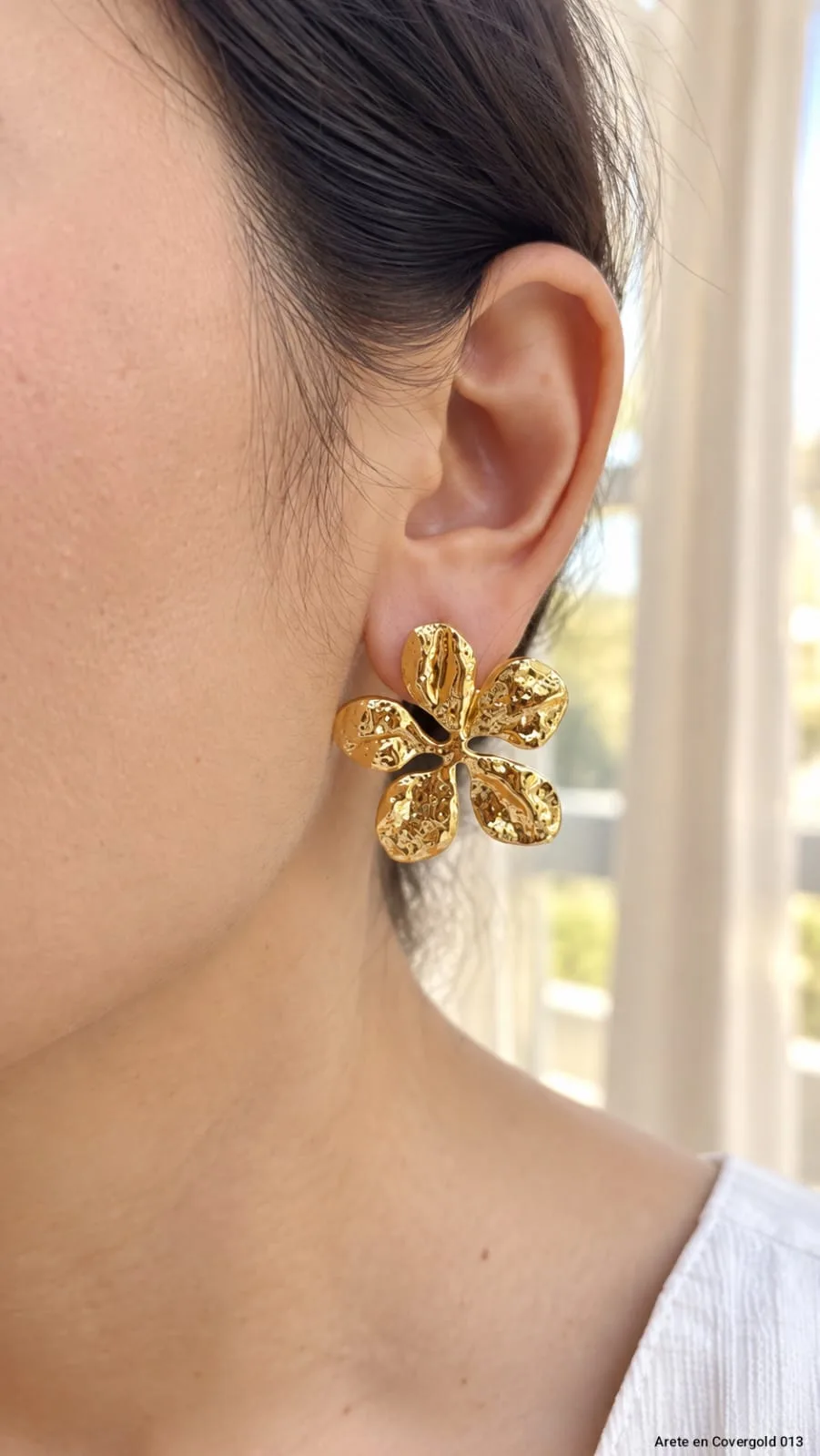 arete flor relieve — foto 2 de 4