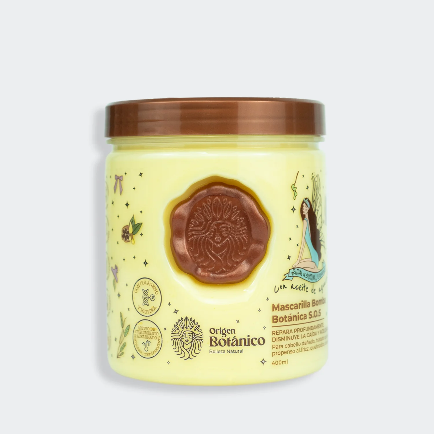 Mascarilla Bomba Botánica S.O.S. de Colágeno y Biotina 400ml