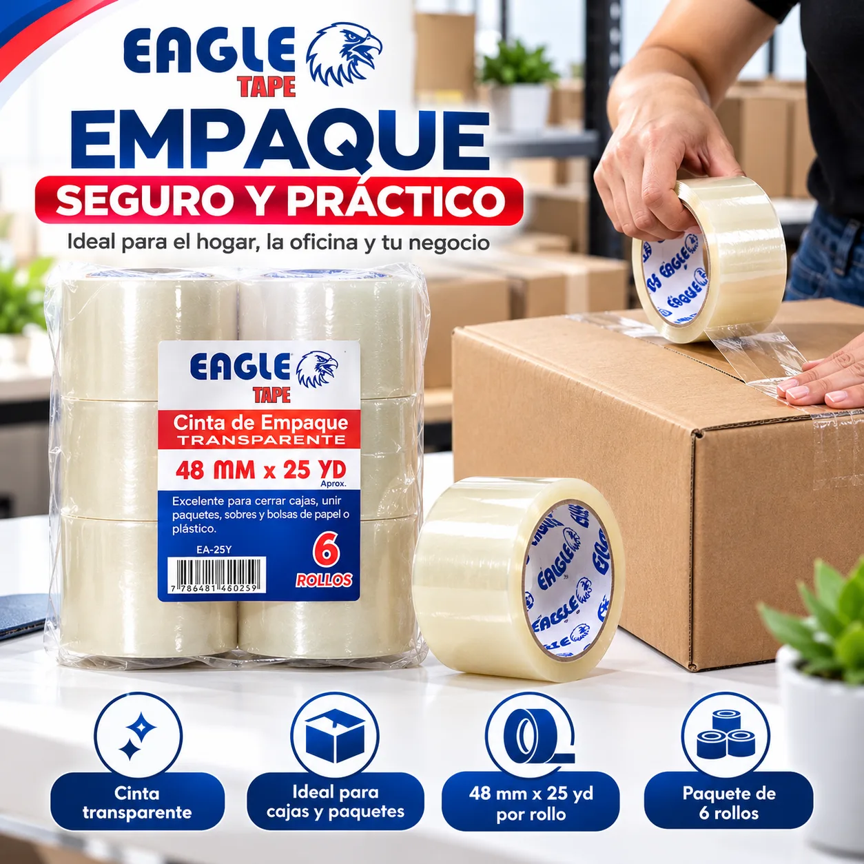 Eagle Tape — Cinta de empaque transparente — foto 2 de 2