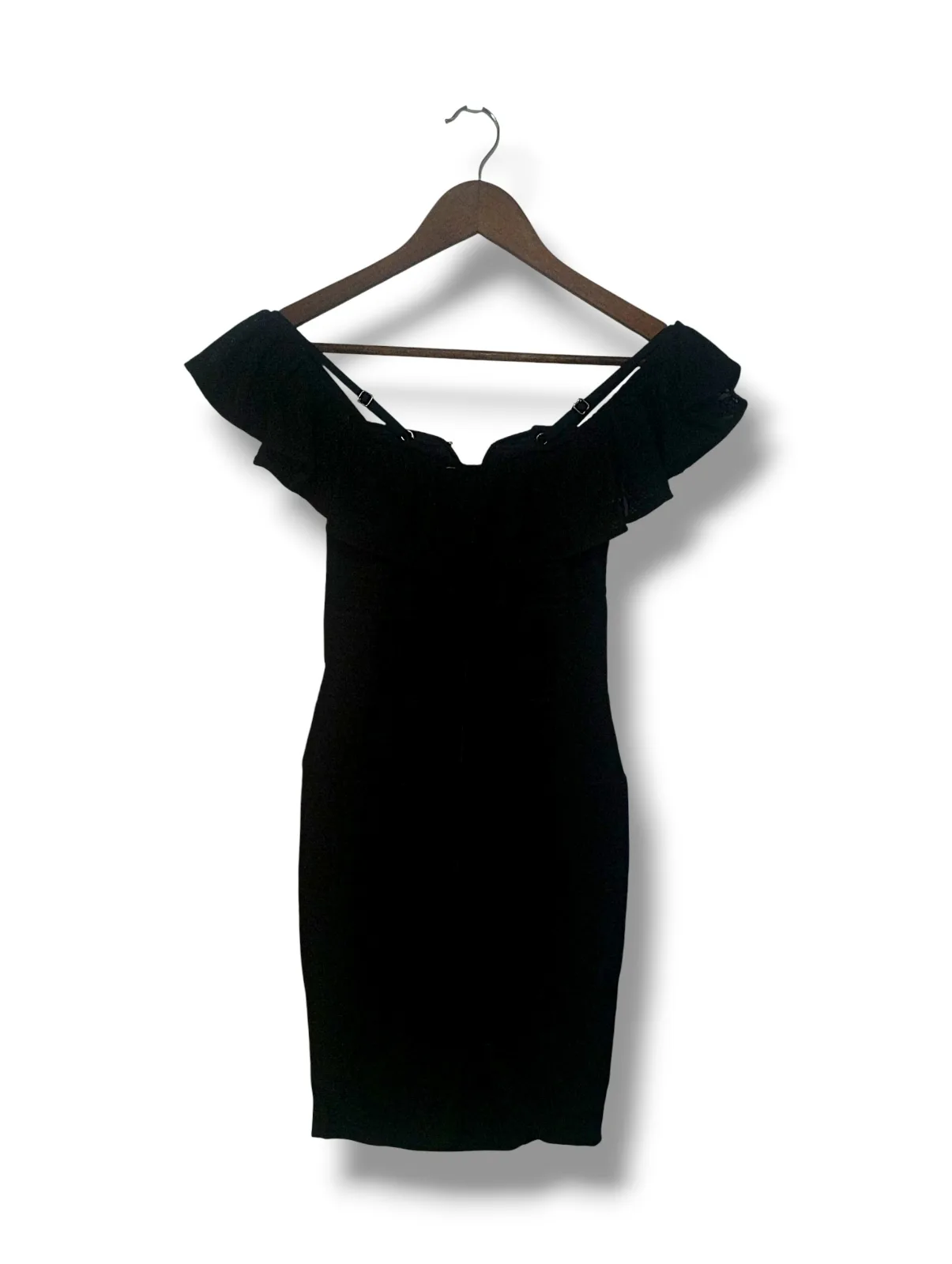 Vestido de encaje negro corto — foto 5 de 6