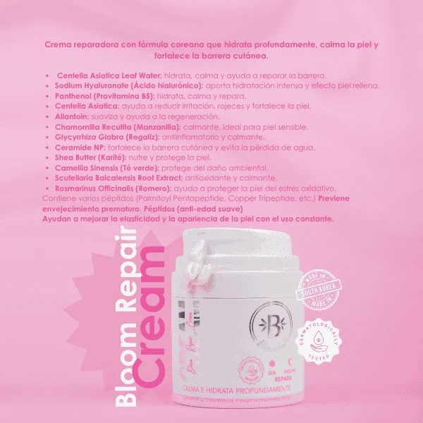 Crema Hidratante Reparadora Bloom Repair Bloomshell