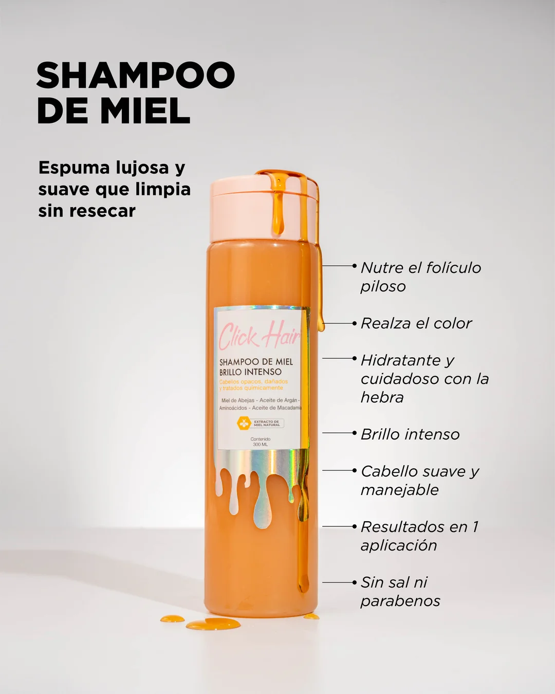 Shampoo de miel brillo intenso — foto 2 de 2