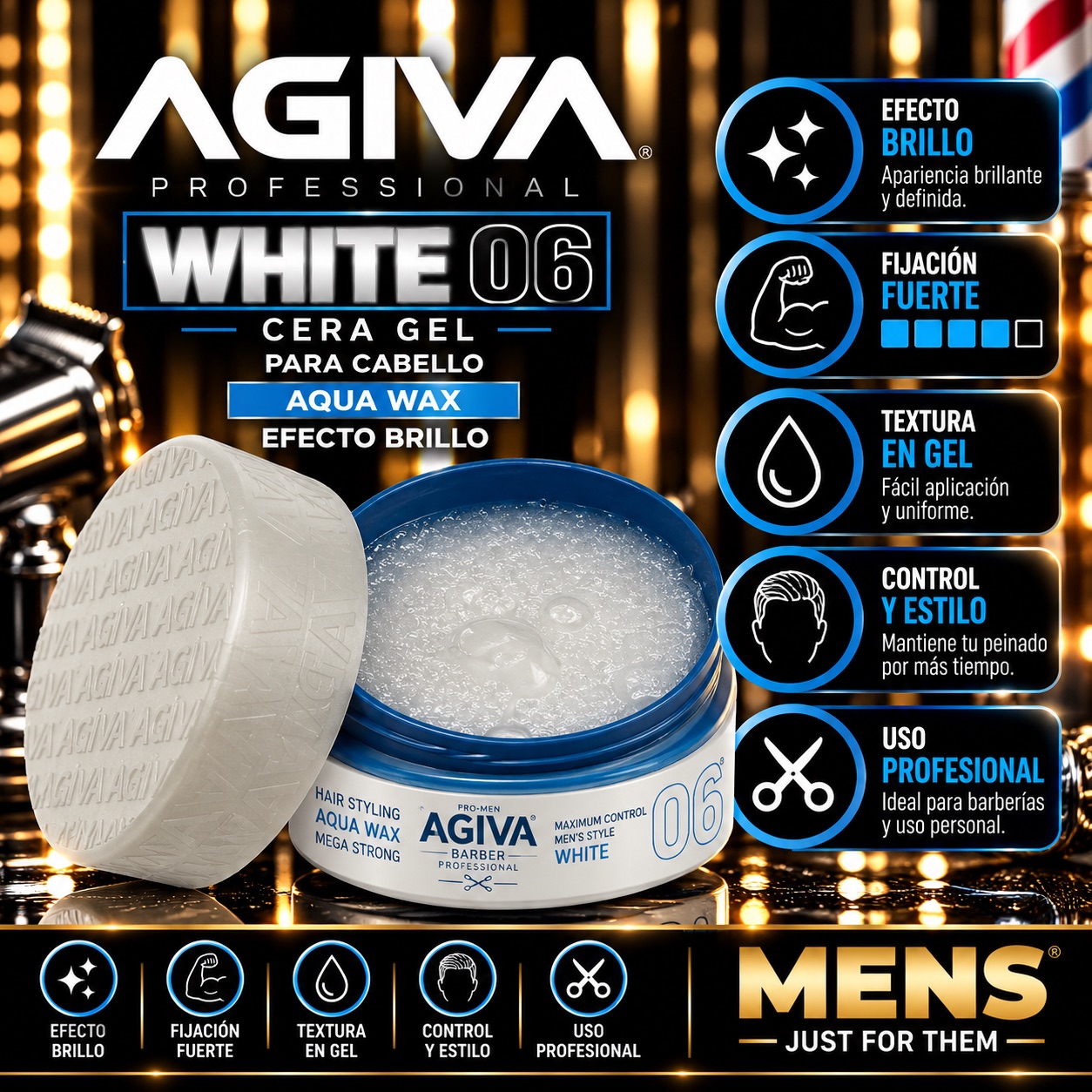 AGIVA White 06 – Clay Wax Efecto Semimate