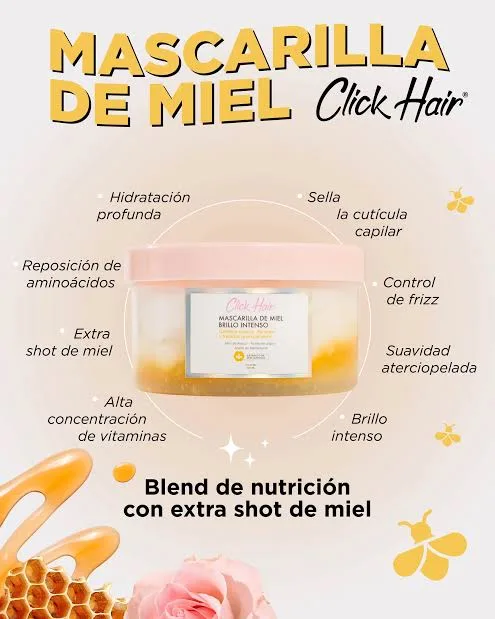 Mascarilla de miel click hair
