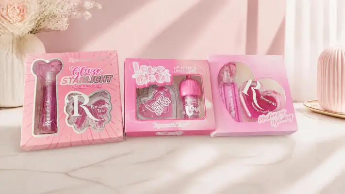 Romantic tale brillos dobles en caja