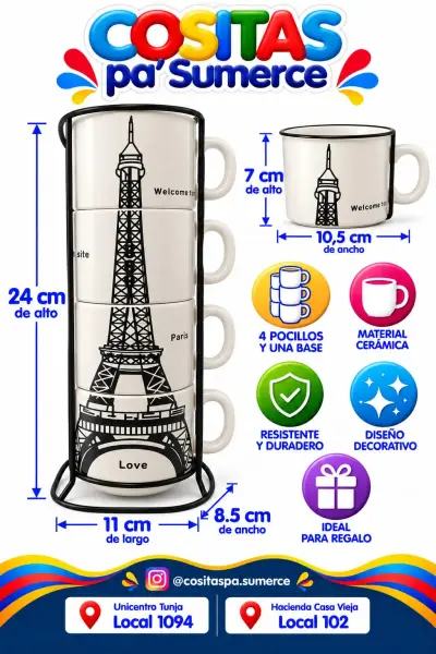 Torre pocillo chocolatero