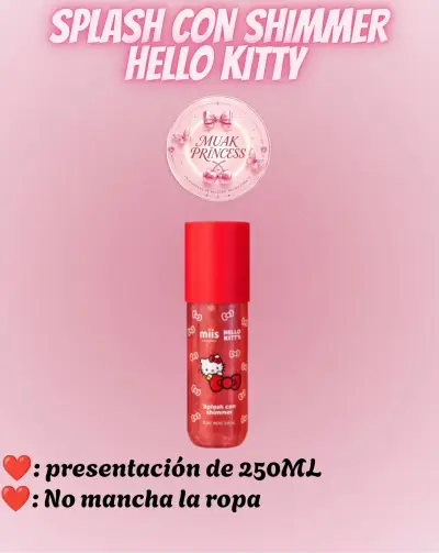 Splash con shimmer hello kitty Miss cosmetics