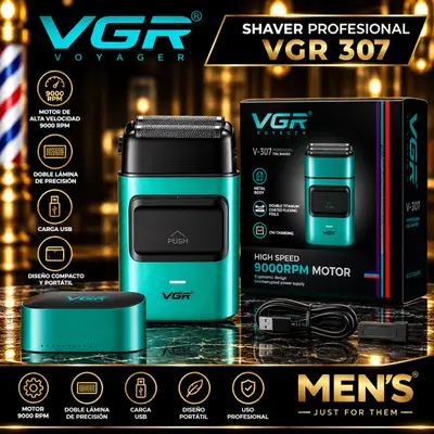 Afeitadora Profesional VGR 307 Turquesa