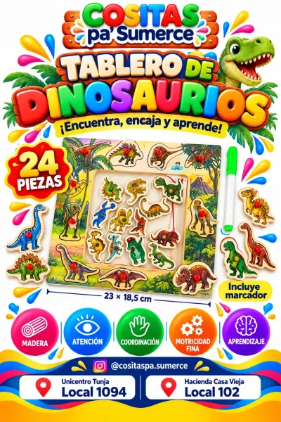 Tablero dinosaurios