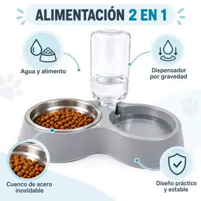 ¡NUEVO! Comedero + Bebedero Para Mascotas