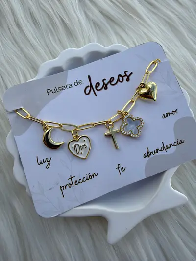Pulsera de deseos, (trébol reversible)