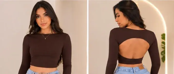 Blusa escote en la espalda