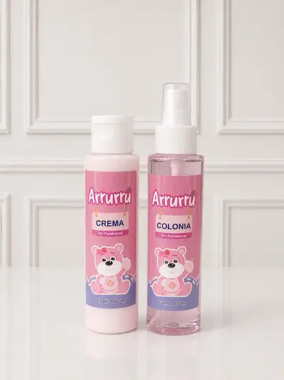 KIT ARRURRU CREMA+COLONIA 110ML ROSA