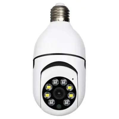 Camara De Seguridad Tipo Bombillo Wifi 360