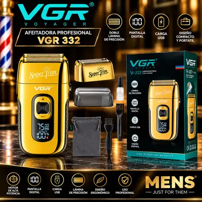 Afeitadora Profesional VGR V-332 Dorada