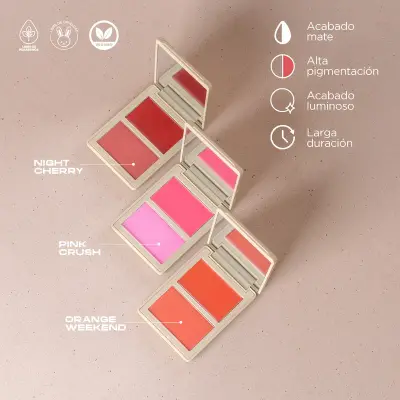 Rubor en dúo allure crema y polvo compacto Atenea