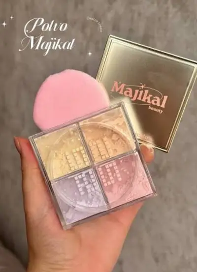 POLVO SUELTO 4 TONOS MAJIKAL GRANDE - TRASLUCIDO BRILLITOS