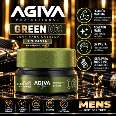 AGIVA Green 03 – Pasta para Cabello Acabado Mate
