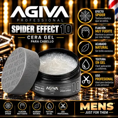 AGIVA Spider Effect 10 Gris – Cera en Crema para Cabello