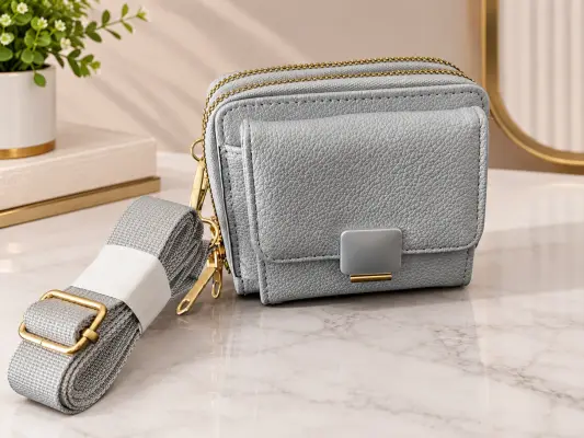 Cartera mini gris