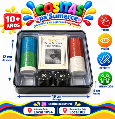 Set de póker metálico