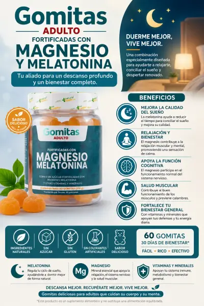 Gomas Magnesio y Melatonina