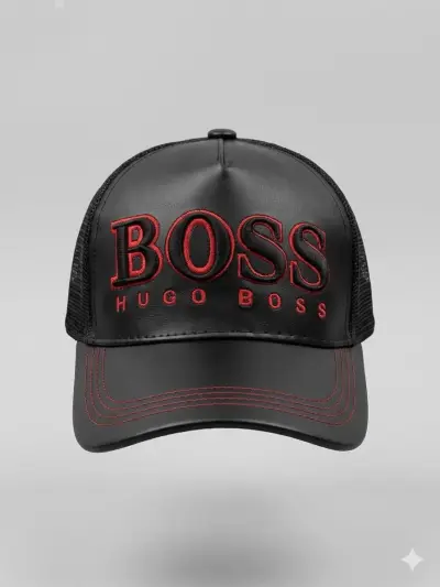 GORRA CUERO NEGRO