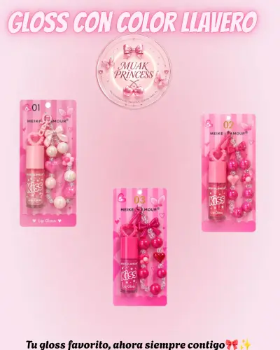 Gloss llavero con color