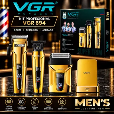 Kit Profesional VGR 694 Dorado