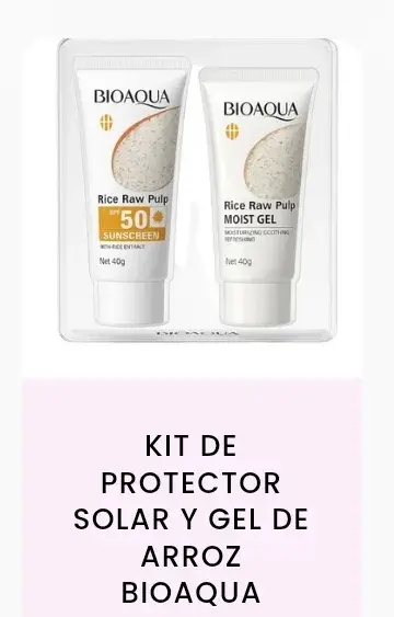 Kit de protector solar+ gel de arroz