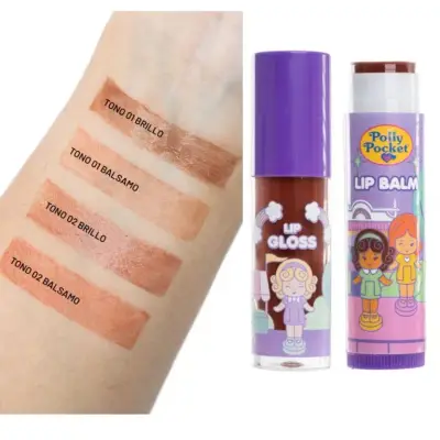 KIT LIP GlOSS+ HIDRATANTE EN BARRA POLLY POCKET 7G - TRENDY