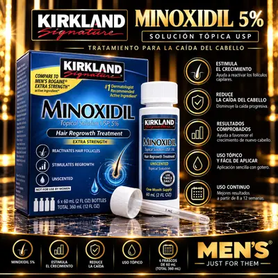 Kirkland Minoxidil 5% – 6 Frascos de 60 ml