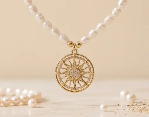Cadena sol perlas