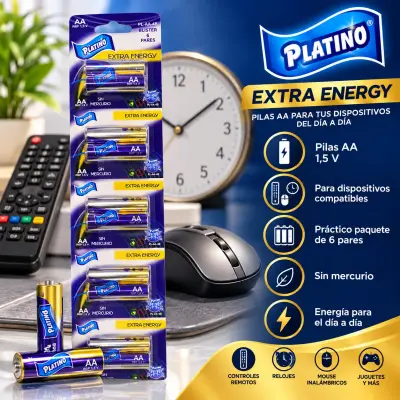 Pilas AA Platino Extra Energy