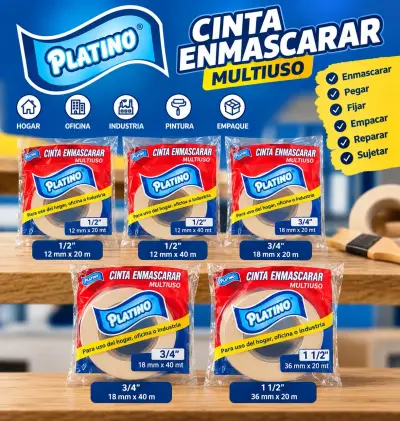 Cinta de enmascarar Platino
