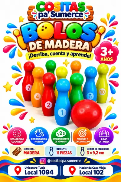 Bolos en madera.