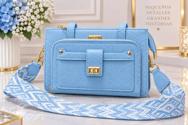 Bolso baúl azul