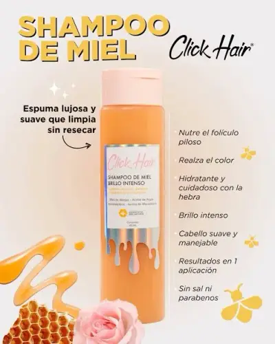Shampoo miel click hair 🐝