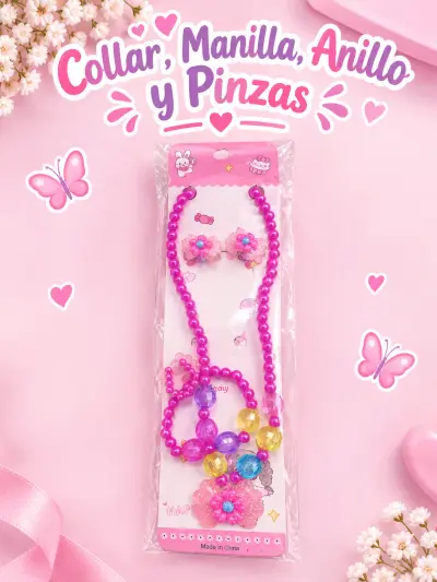 Kit collar, pinza, Manilla, anillo