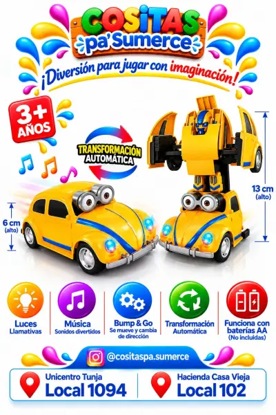 Big eyes cartoon car