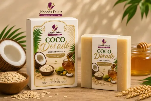 Jabón Coco Dorado – Coco, Avena & Miel – 100 g