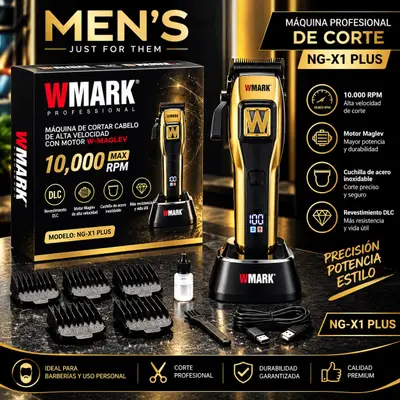 Máquina Profesional WMARK NG-X1 PLUS Negra y Dorada