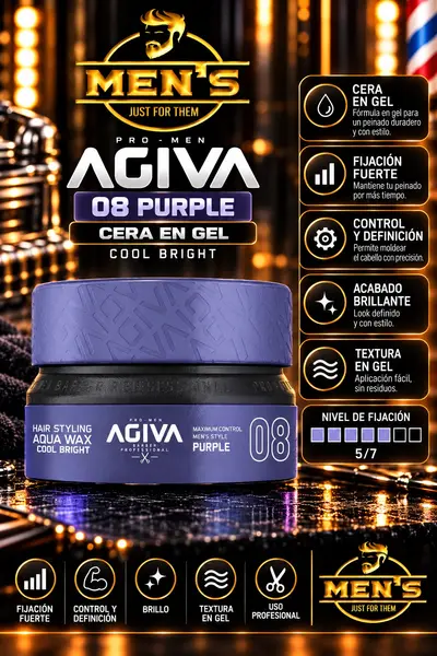 AGIVA 08 Purple Cool Bright – Cera en Gel