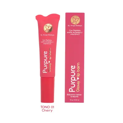 Glossy lip balm purpure